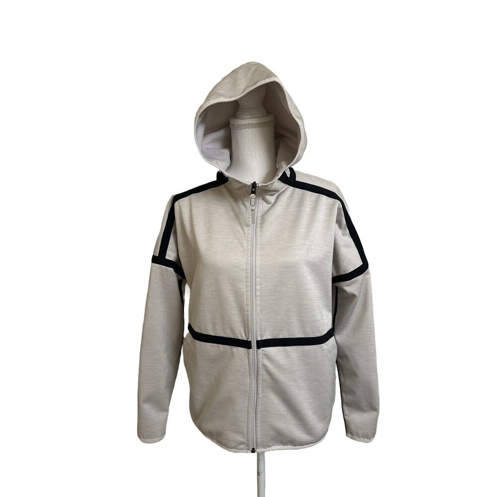 Adidas Women's L Jacket Z.N.E. Reversible CE1945 Off White & Black w / Hood